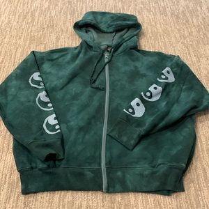PacSun Hunter Green Yin Yang Hoodie Sweatshirt - women’s M - like new